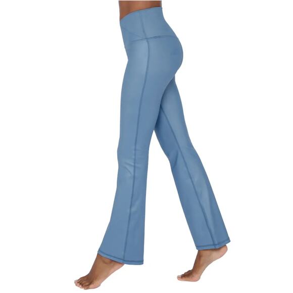 NWT 90 Degree By Reflex High Rise Tummy Control Flared Leg Athletic Yoga Pants - Picture 4 of 9